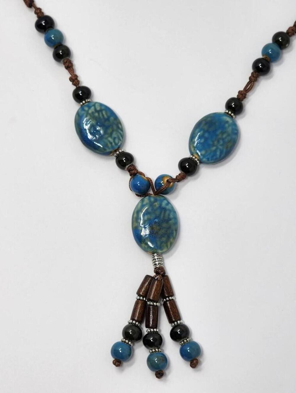 Ocean Breeze Boho Statement Necklace View 3